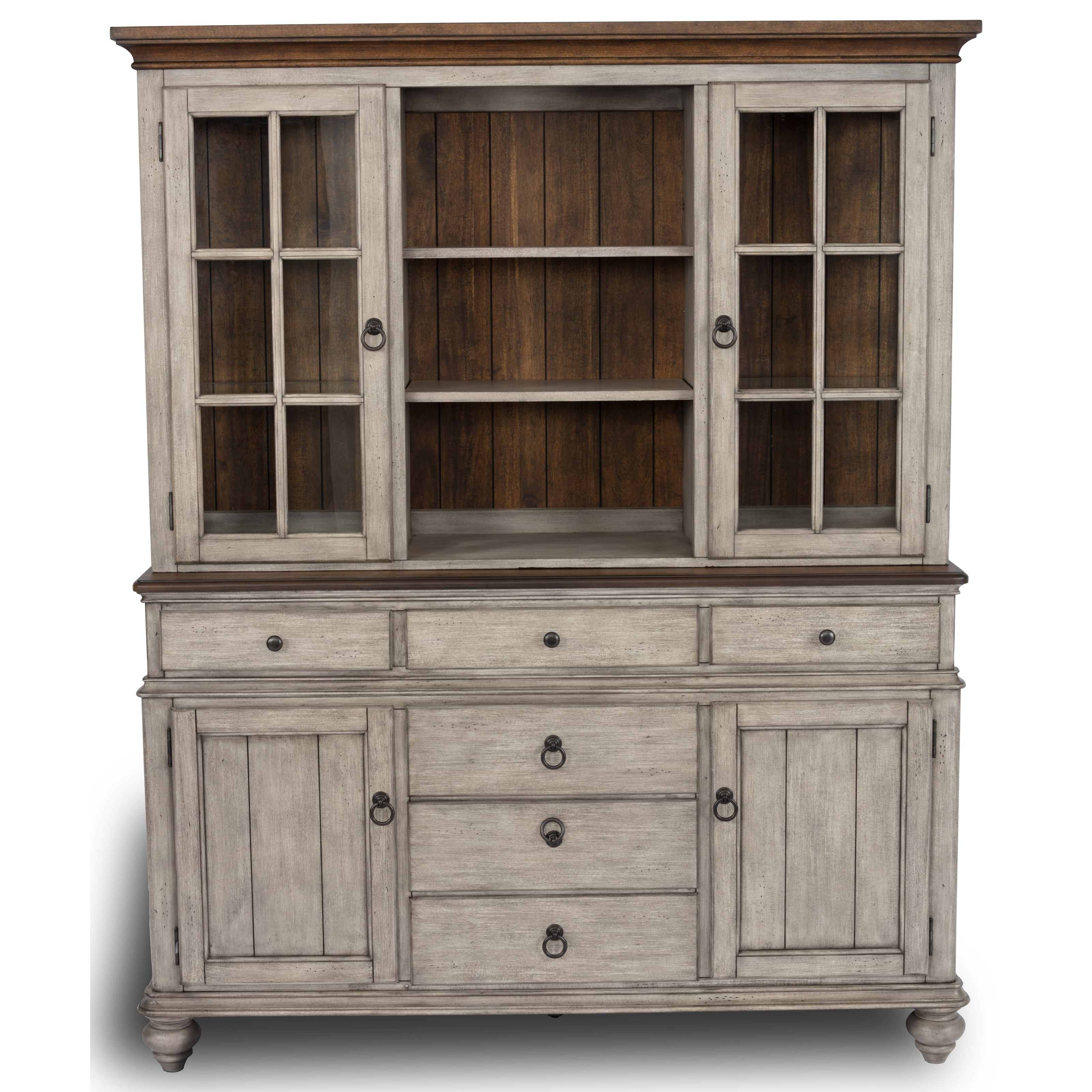 Flexsteel Wynwood Collection Plymouth Relaxed Vintage Dining Buffet and